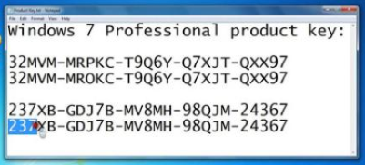win7专业版产品密钥